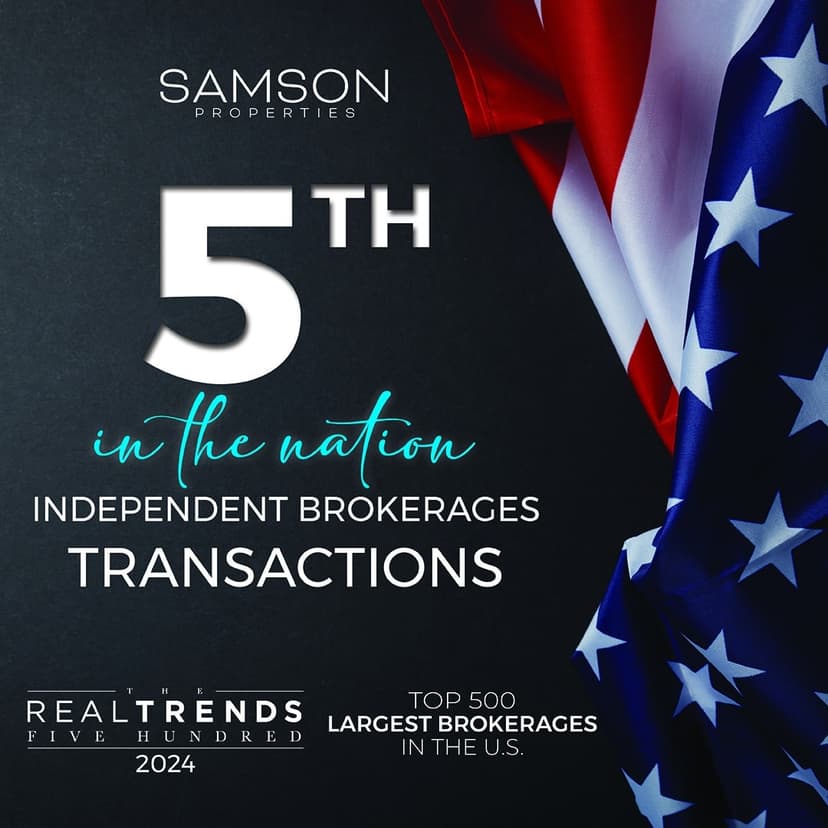 RealTrends 2025 Ranking - Samson Properties Ranked #5
